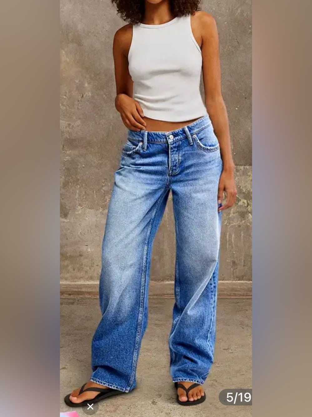Flamingals Wash Mid Rise Straight Leg Jeans Size Small NWT